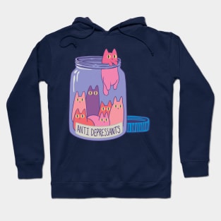 Cats Antidepressants Furry Love in a Bottle - Get Yours And Smile Today Hoodie